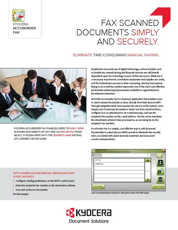 Kyocera, Software, Capture, Distribution, Accusender Fax, Imperial Copy Products