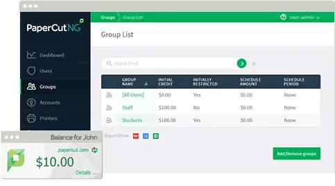 Papercut, Cost Control, Imperial Copy Products